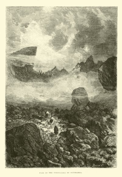 Paso en la Cordillera de Occobamba de Edouard Riou